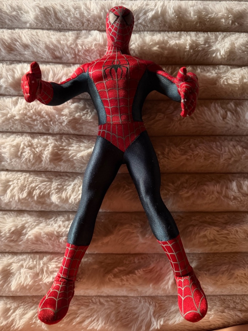 Bendable posable Red & Black Spider-Man Plush Figure